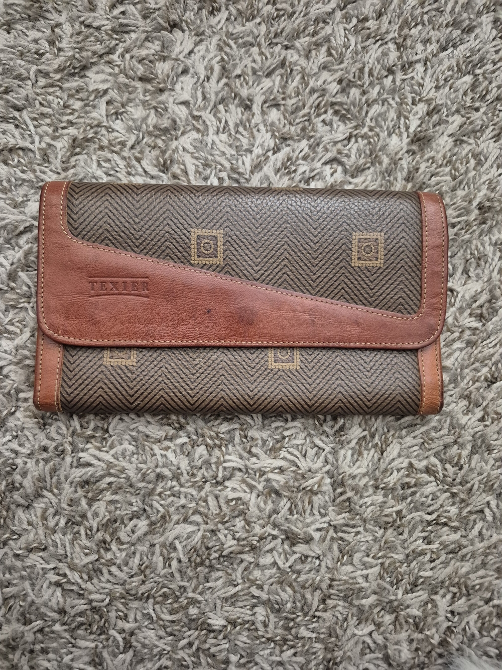 💕VTG Texier Brown Leather Wallet - Made In France💕